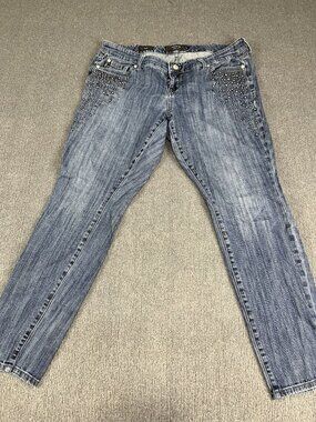 Torrid Women's Medium Wash Studded Skinny Jeans 14